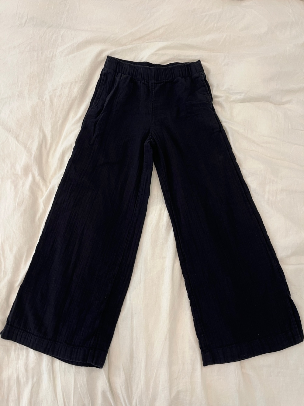 Old Navy Black Wide-Leg Gauze Linen feel Pants Small
